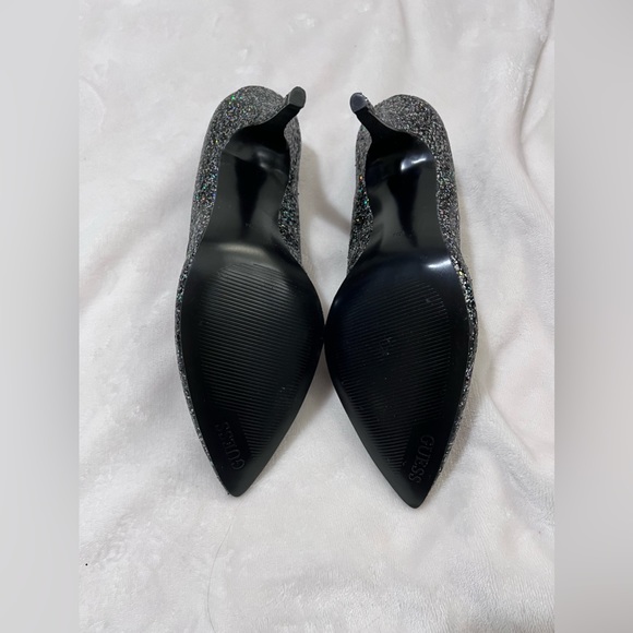 Black iridescent sparkly pointed heels - Picture 5 of 6